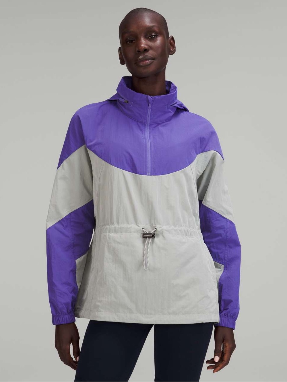 Lululemon Evergreen Anorak, Charged Indigo/Seal Gray, 4